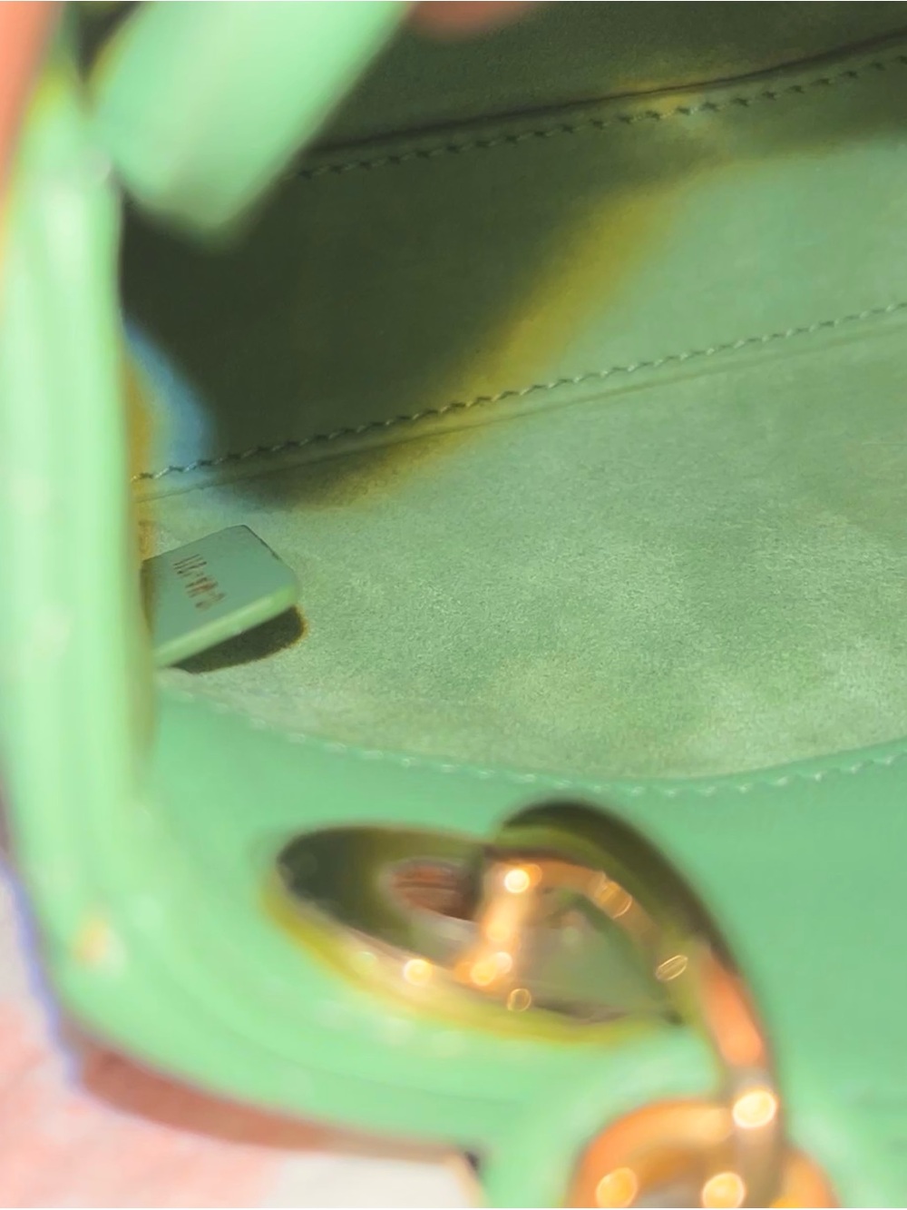 Lady Dior Lambskin quilted bag with Gold Hardware - Picture 7 of 9